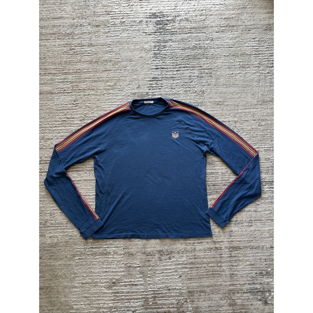 Marine Layer Archive Long Sleeve Striped T-Shirt Men Blue Size M/L Crew Neck